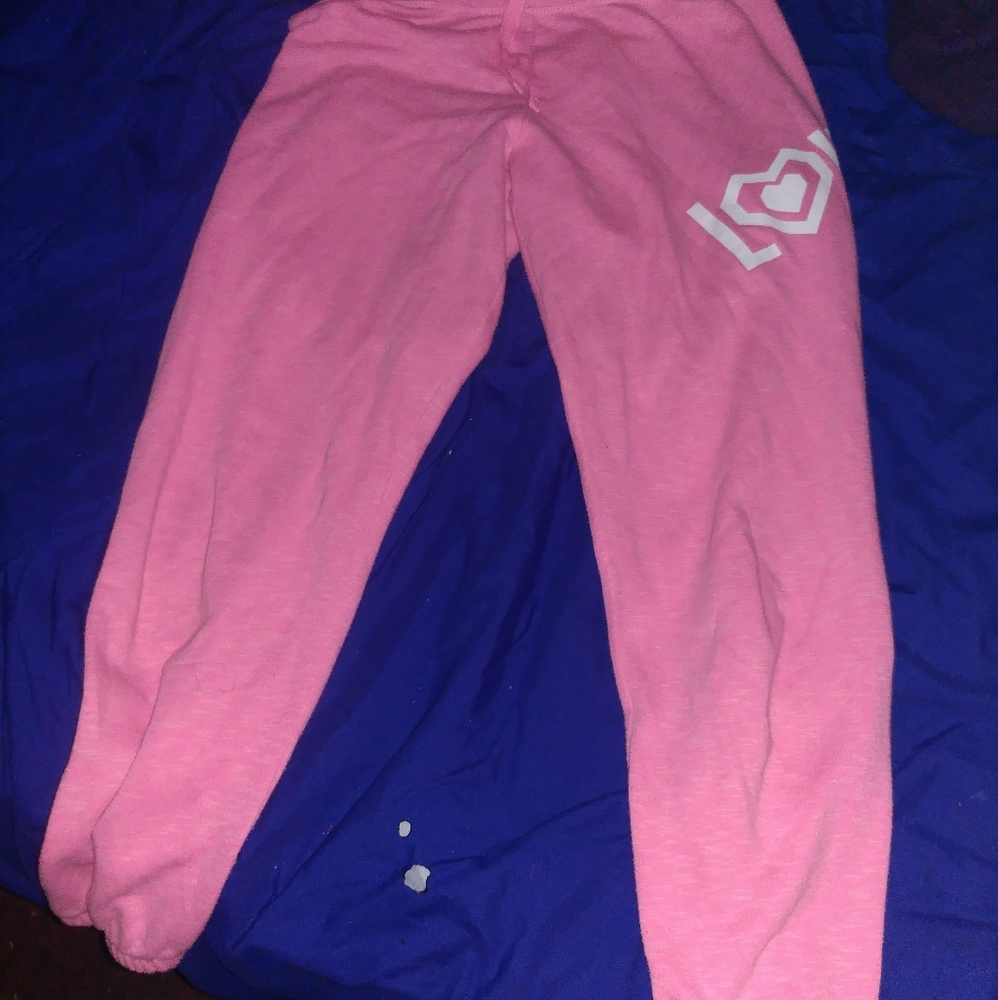 Pink love knee shorts med